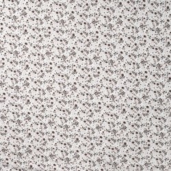 Tissu Jersey de Coton Imprimé Fleur Blanc 