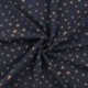 Tissu Jersey de Coton Imprimé Coeur Bleu Marine
