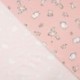 Tissu Jersey de Coton Imprimé Bébé Animal Rose 