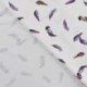 Tissu Jersey de Coton Imprimé Plume Blanc 