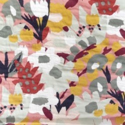 Tissu Double Gaze Imprimée Leane 