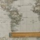 Tissu Imprimé Carte Du Monde Fond Coloris Lin