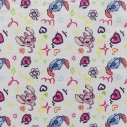 Tissu Licence Lilo&stitch Graphiti Imprimé Multico