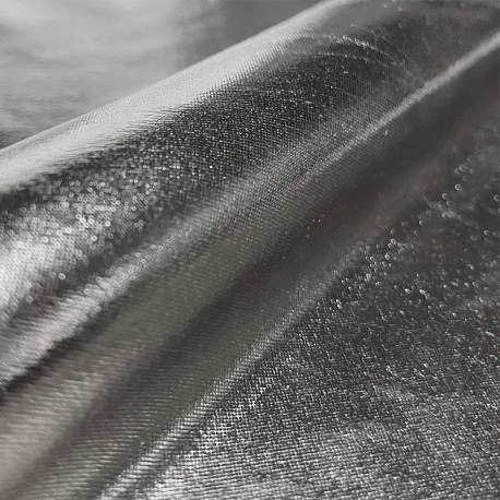 Tissu Lame Tissu Enduit Argent