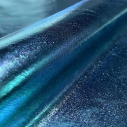 Tissu Lame Tissu Enduit Turquoise 