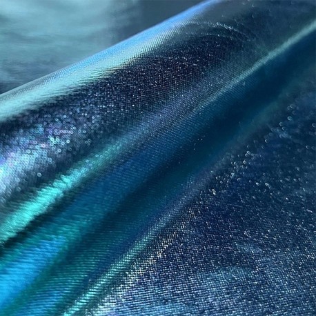 Tissu Lame Tissu Enduit Turquoise 