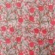Tissu Blockprint Impression Tampons Mains Roses