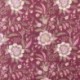 Tissu Blockprint Impression Tampons Mains Fleur Fond Violet