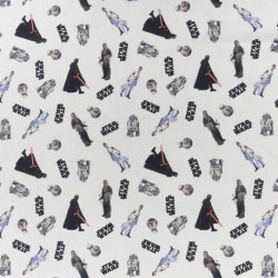 Tissu Licence Star Wars Classic Fond Blanc