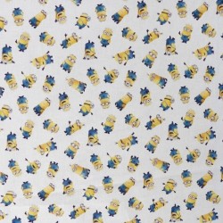 Tissu Licence Minions Fond Blanc
