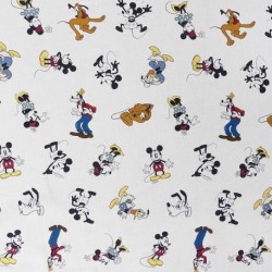 Tissu Licence Mickey Friends Fond Blanc