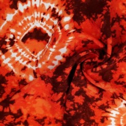 Tissu Viscose Imprimé Tye&die Orange