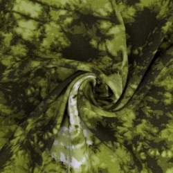 Tissu Viscose Imprimé Tye&die Vert