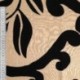 Tissu Viscose Polyester Imprimé Arabesque Noir