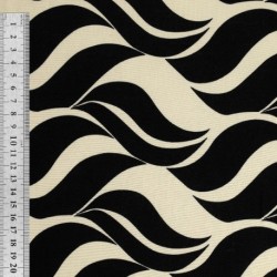 Tissu Viscose Imprime Noir Vague