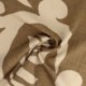 Tissu Viscose Polyester Imprimé Arabesque Ecru