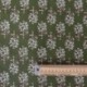 Tissu Blockprint Impression Tampons Mains Feuille Fond Vert
