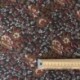Tissu Blockprint Impression Tampons Mains Fleur Marron