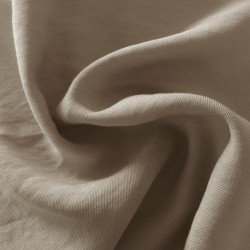 Tissu Viscose Polyester Uni Taupe