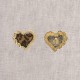 Bouton leopard coeur