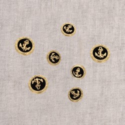 Bouton noir ancre