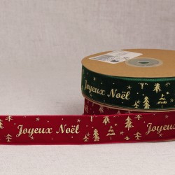 Ruban velours joyeux noel