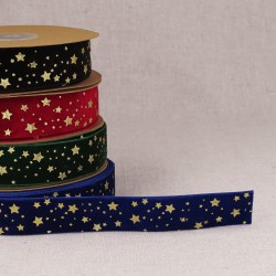 Ruban velours etoiles