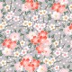 Tissu Chichi Percale Imprimé Corail 