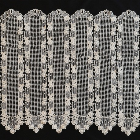 Brise Bise Macramé Hauteur 90 cm Fleur Ecru