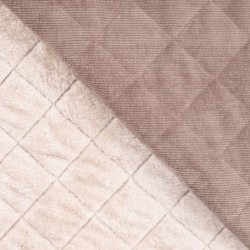 Tissu Velours Cotelé Matelassé Fausse Fourrure Pierre