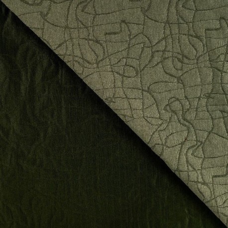 Tissu Jacquard Bubble 3d Kaki