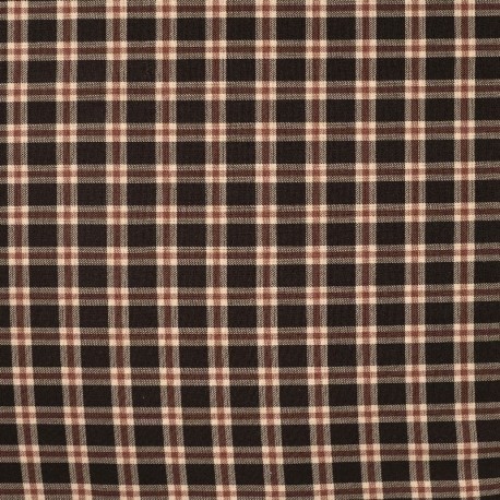 Tissu Polyviscose Reversible Imprimé Camel noir 