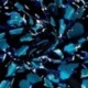 Tissu Satin de Viscose Imprimé Fleurs Bleu 