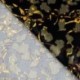 Tissu Satin de Viscose Imprimé Fleurs Kaki 