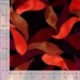Tissu Satin de Viscose Imprimé Feuilles Rouge orange 