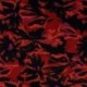 Tissu Polyviscose Imprimé Fleurs Rouge