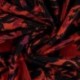 Tissu Polyviscose Imprimé Fleurs Rouge