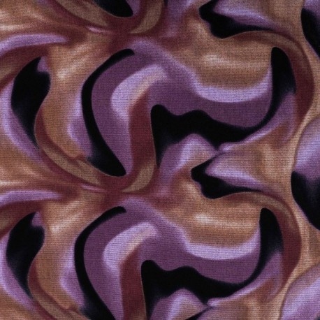Tissu Polyviscose Imprimé Camouflage Lilas 