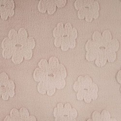 Tissu Fausse Fourrure Imprimé Fleur Sable 