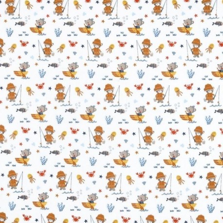 Tissu Coton Imprimé Dinan Moutarde 