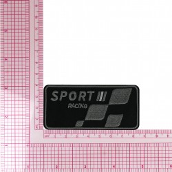M ecusson sport racing - Noir