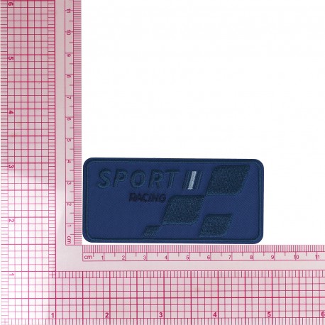 M ecusson sport racing - Bleu