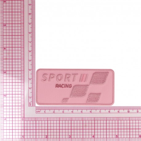 M ecusson sport racing - Rose