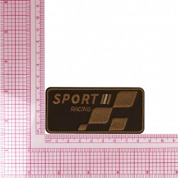 M ecusson sport racing - Marron