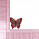 S ecusson papillon - Bleu rouge
