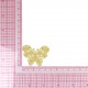 S ecusson papillon dentelle - Jaune