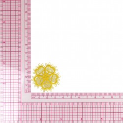 S ecusson fleur dentelle - Jaune