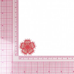 S ecusson fleur dentelle - Rose