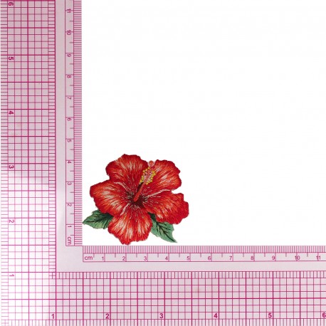 M ecusson belles fleurs - Hibiscus