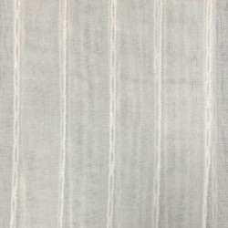 Tissu Etamine Jacquard Chenillé Evora Blanc